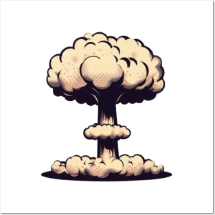 nuclear bomb mushroom cloud atomic war Posters and Art